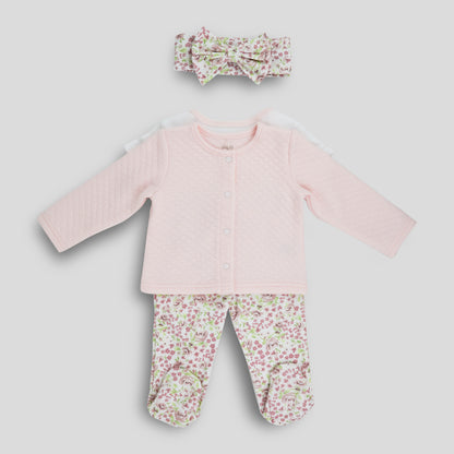 Le Top bebe 4 piece quilted cardigan set