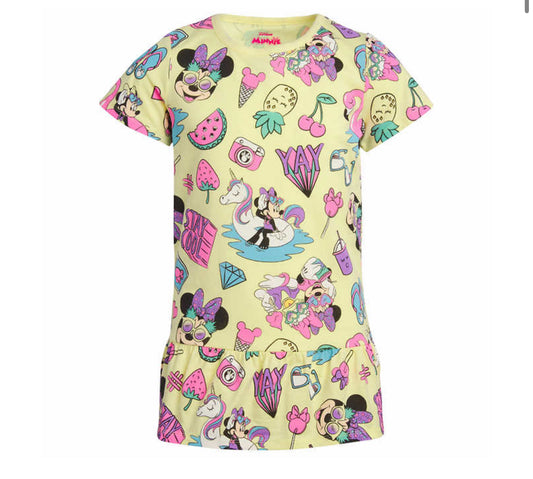 Disney Minnie yellow peplum t-shirt