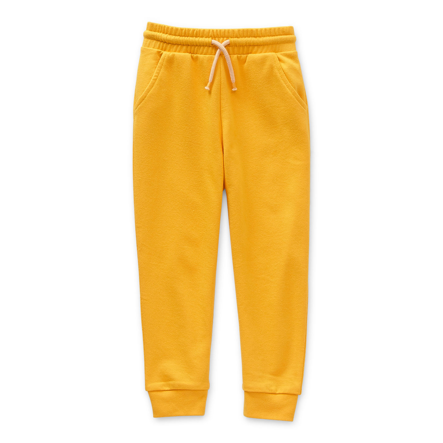Okie Dokie Toddler Boys Yellow Cuffed Jogger Pant